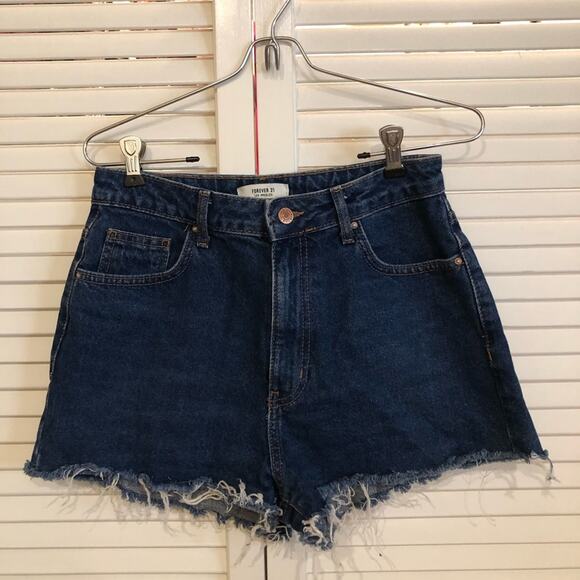 Forever 21 Denim Cut Off Denim Shorts - Picture 1 of 3
